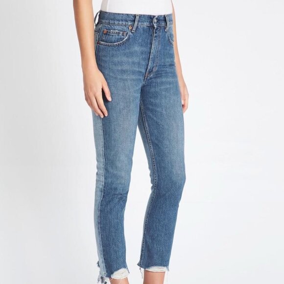 IRO Argan Denim Jeans with Frayed Hem Two-Toned Size 29 - Picture 1 of 13